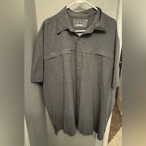 Gray Casual Button Down Shirt